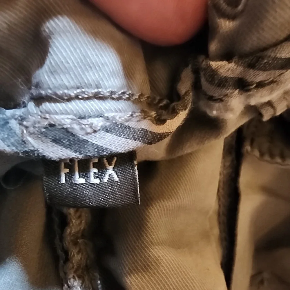 American Eagle Flex Straight Loose Lightly Distress Gray Pants Flat Mens 32 x 34